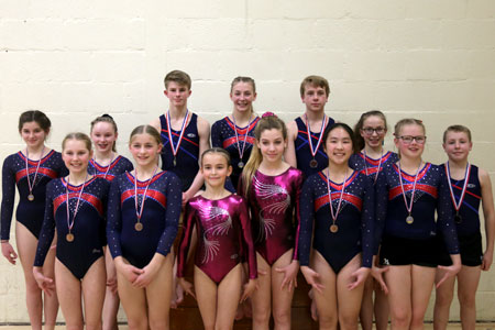 Gymnasts scoop medals at East Midlands Schools Floor and Vault Championship