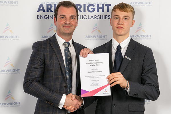 Oscar wins prestigious Arkwright Scholarship