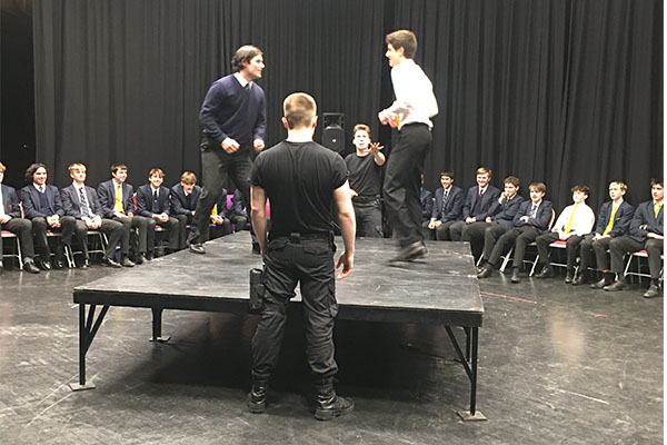 Boxclever Theatre event for Y11 studying macbeth for GCSE