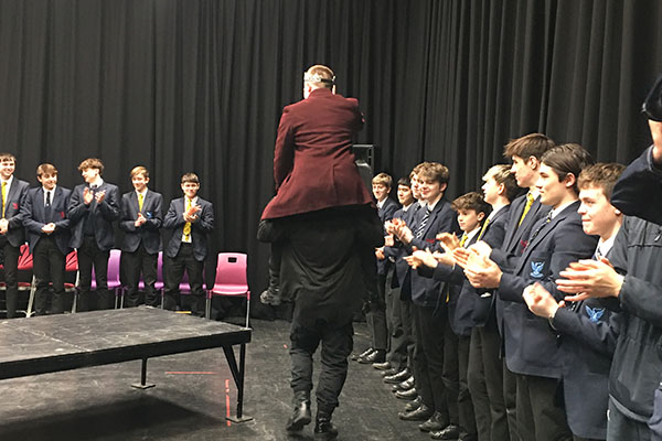 Performing Macbeth with the Boxclever Theatre company