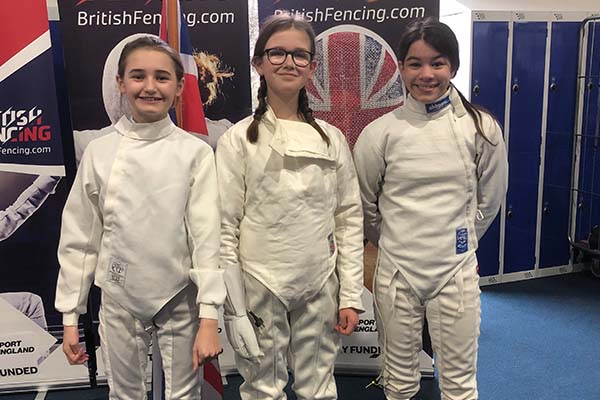 Fencing March 2020 - Under 13 Girls Team - Stamford High School