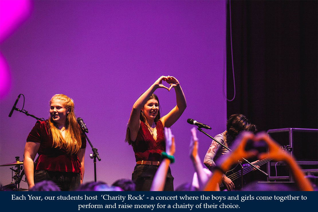 Each Year, our students host ‘Charity Rock’ Each Year, our students host ‘Charity Rock’