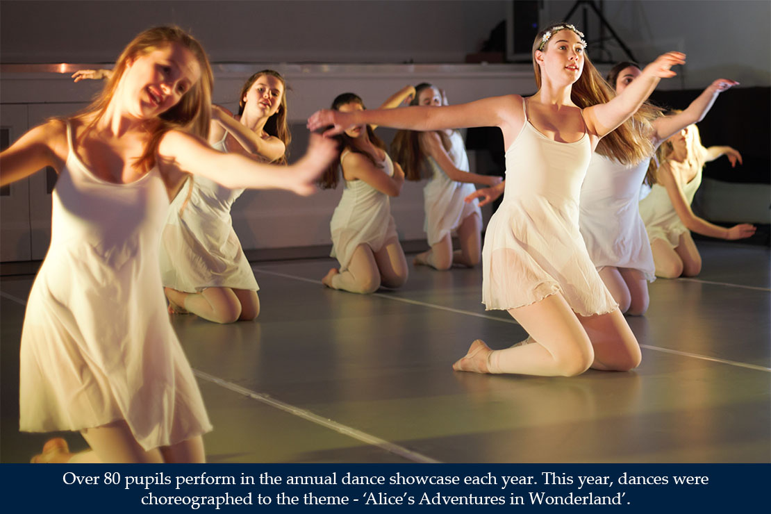 Over 80 pupils perform in the annual dance showcase each year. Over 80 pupils perform in the annual dance showcase each year.