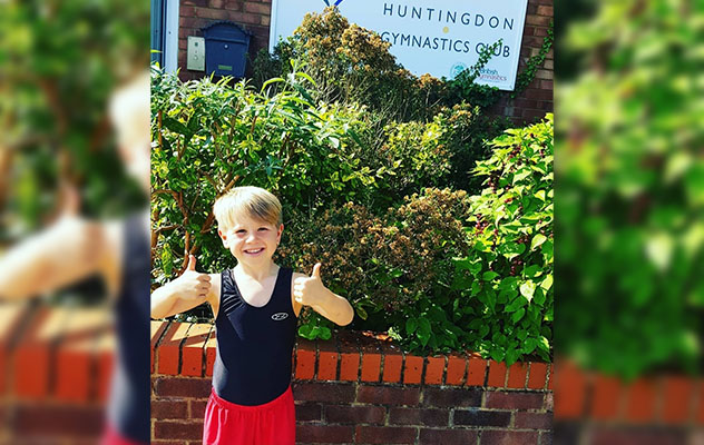 Oliver starts journey with Huntingdon Gymnastics