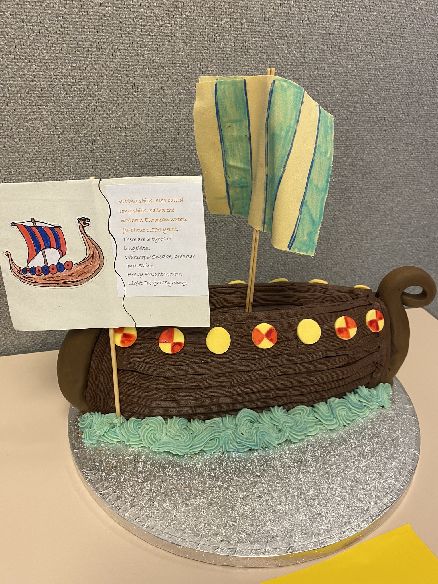 Viking longboat Cake